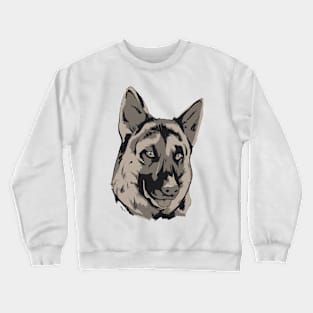 A German Shepherd head  Drawing. Crewneck Sweatshirt